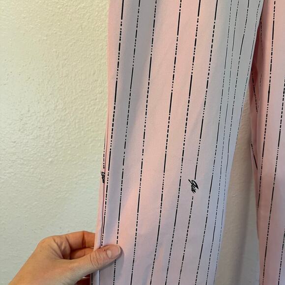 I AM GIA Pink Pinstripe Dominique High Rise Cropped Pants Size Small - Picture 5 of 16